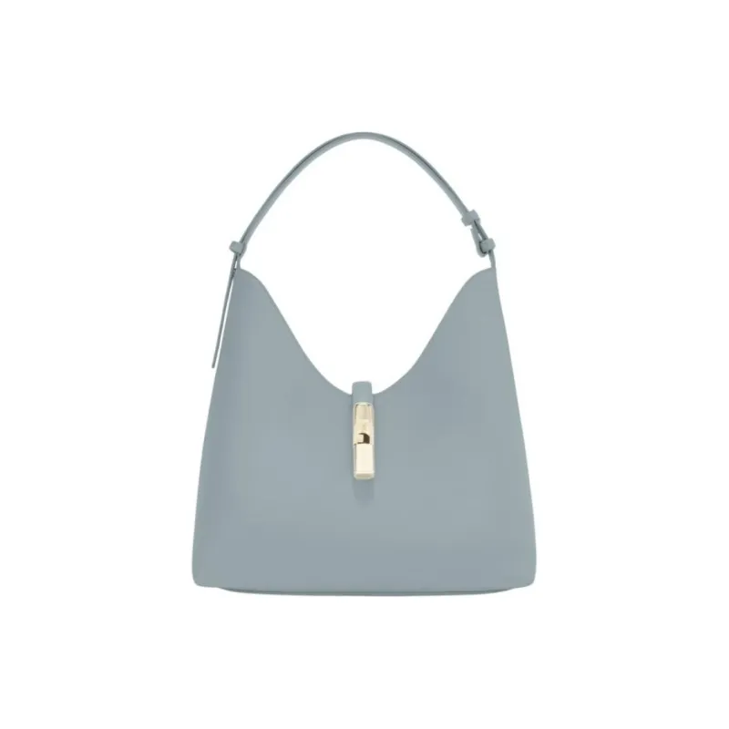 Furla GOCCIA Leather Hobo Bag Shoulder Bag Women's Blue-0