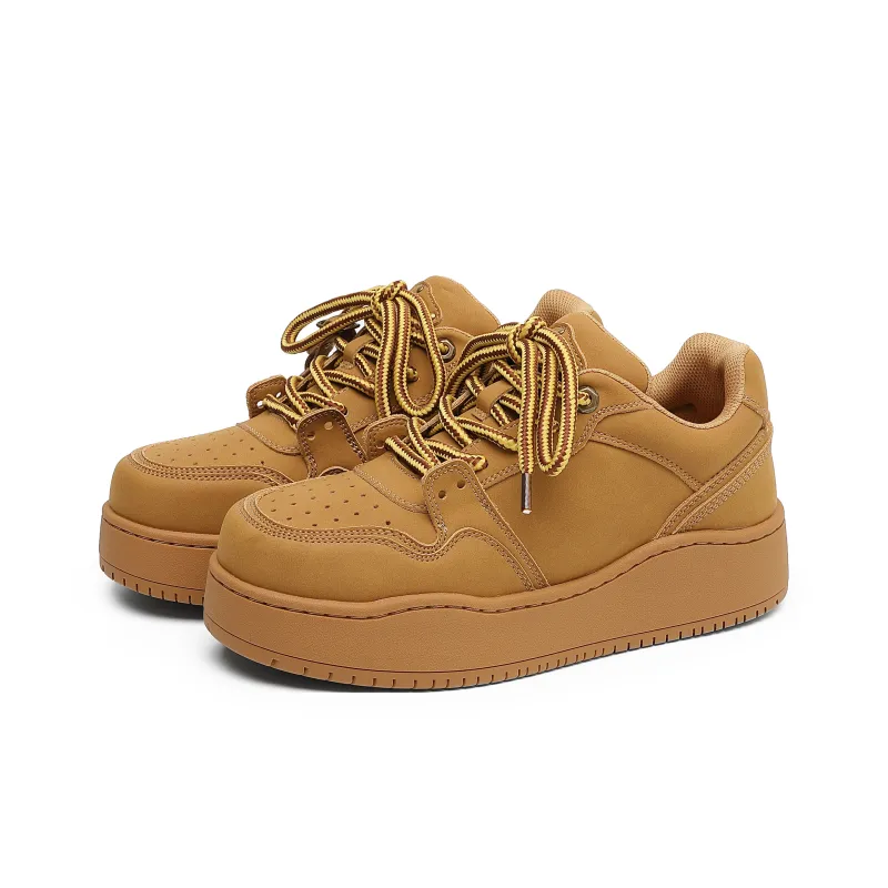 Hong Kong Meng Anti-Slip And Wear-Resistant Breathable Low-Top Skateboard Shoes Unisex Sandy Dune Brown-2