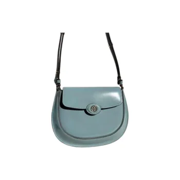 TORY BURCH Robinson Leather Crossbody Bag Shoulder Bag Small Size Women's Deep Turquoise