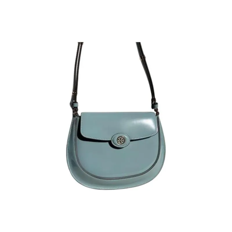 TORY BURCH Robinson Leather Crossbody Bag Shoulder Bag Small Size Women's Deep Turquoise-0