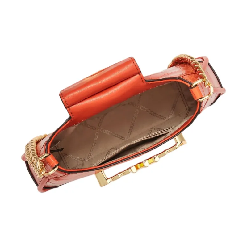 MICHAEL KORS Hally Leather Crossbody Bags Shoulder Bags Mini Women's Orange-2