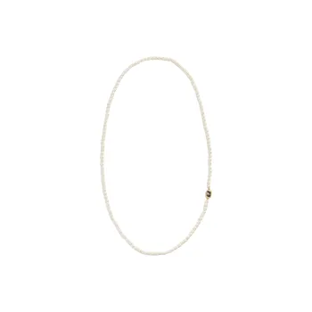 Valentino Faux Pearl V Logo Necklace
