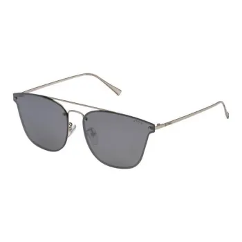 Sting Polycarbonate Metal Aviator Sunglasses Men's Silver