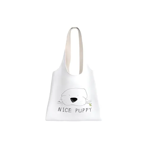 AOSONG Suede Tech Fabric Tote Bag Shopping Bag Crossbody Bag Shoulder Bag Unisex The Puppy Is Well behaved