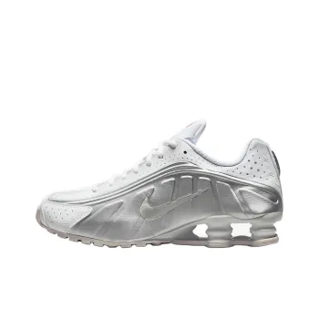 Nike Shox R4 White Bright Crimson Metallic Silver