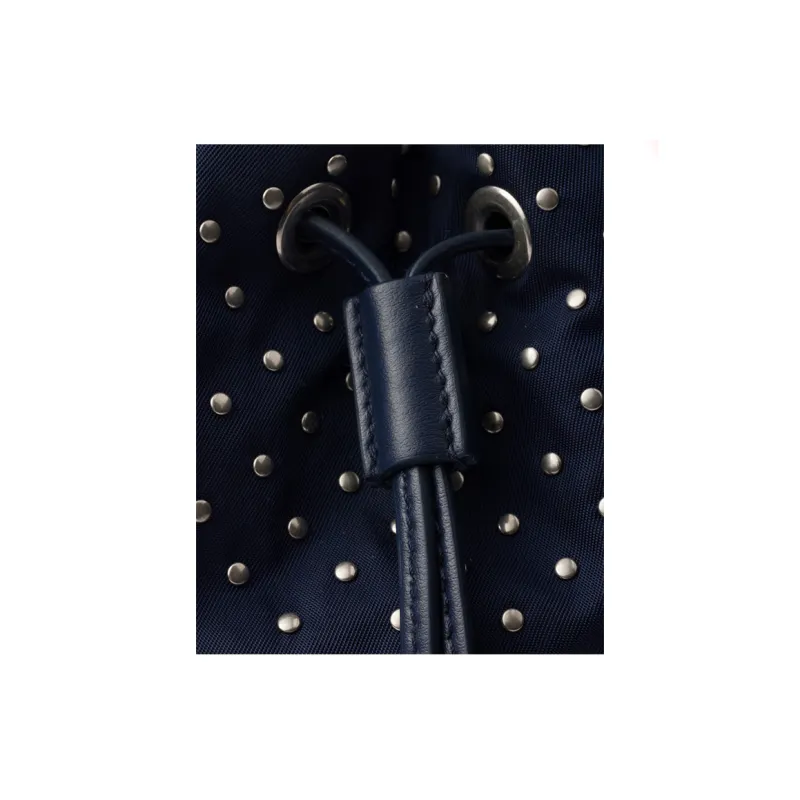 PRADA Reclycle Polyamide Bucket Bags Handbags Mini Women's Baltic Sea Blue-5