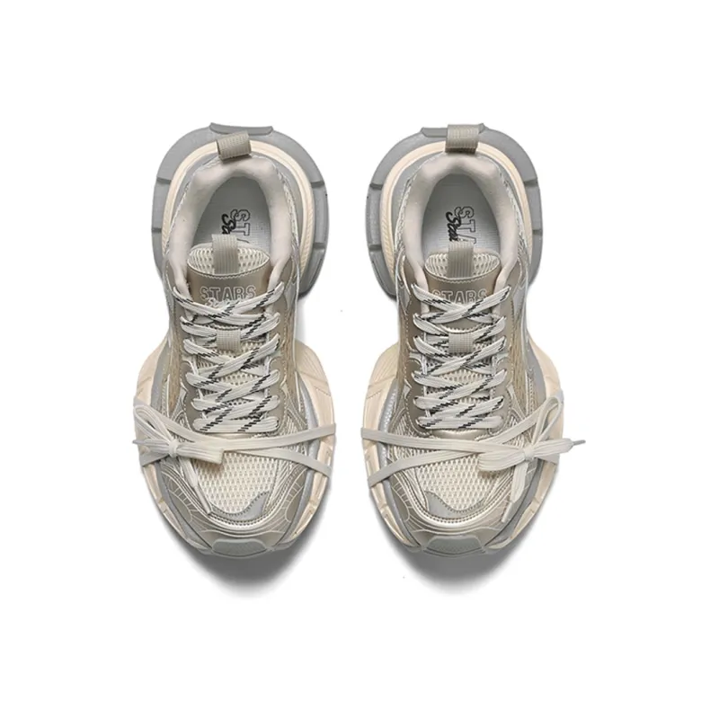 Stateof Stars Anti-Slip And Wear-Resistant Lightweight Height Increasing Low-Top Chunky Sneakers Men's-3