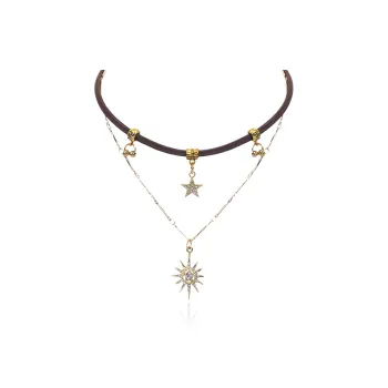Shiban Leather/Alloy Necklaces Unisex