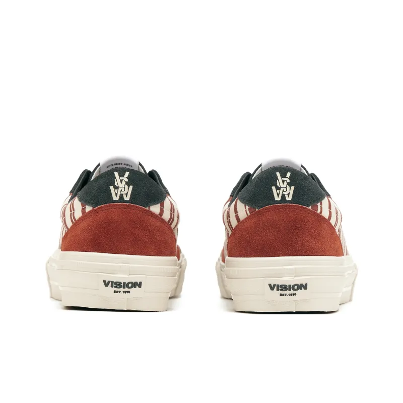 Vision Street Wear Flat Top Low Top Skateboard Shoes Unisex Russet Red-4