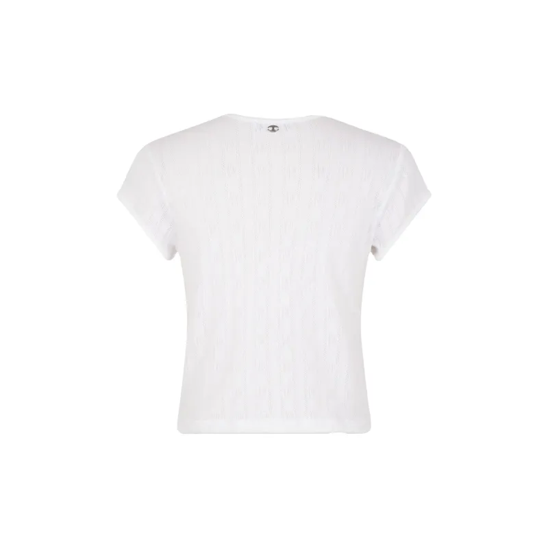Rabanne Cropped T Shirt 'White'-1