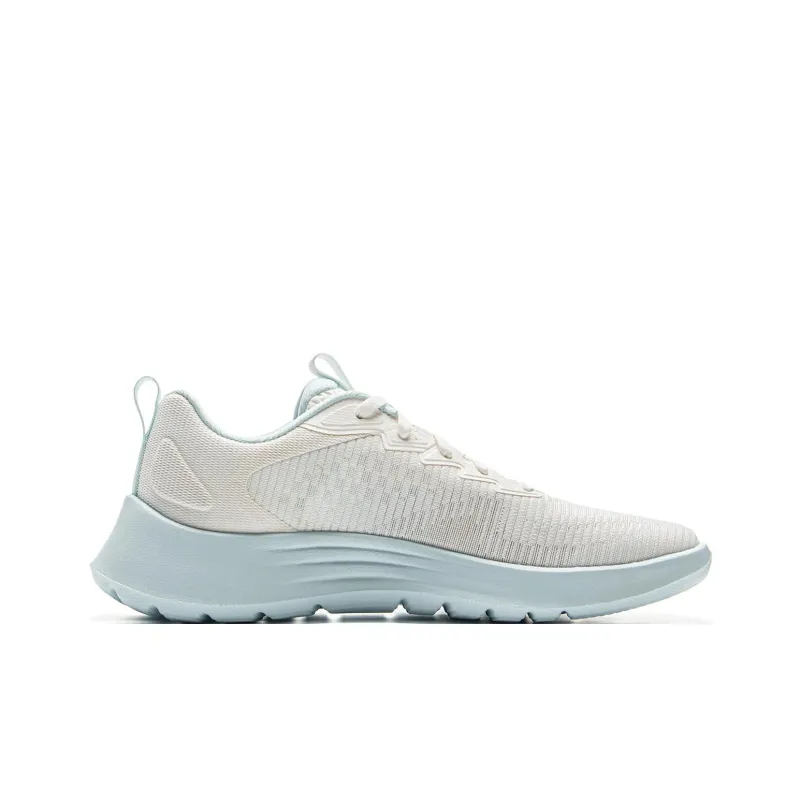 LiNing Feather Anti-Slip Wear-Resistant Low-Top Casual Running Shoes Women's White Blue-1