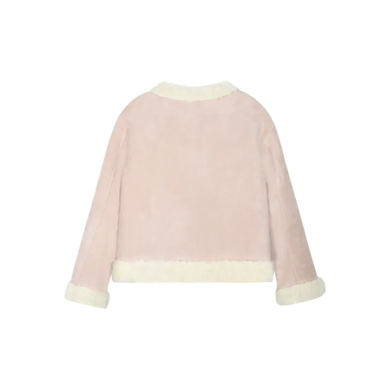 MISHOW Velvet-feel Coat Women's Pink-1