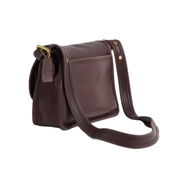 COACH VintageLegacy Glove Tanning Crossbody Bag Shoulder Bag Medium Size Women's Mahogany Brown-1
