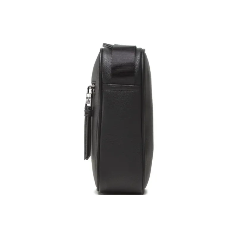 ARMANI EXCHANGEAE PU Shoulder Bag, Crossbody Bag Medium Size Men's Black-3