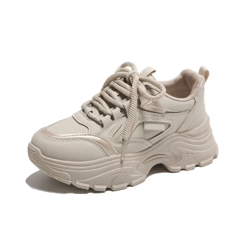 Budding Bear Anti-Slip And Wear-Resistant Lightweight Height Increasing Low-Top Chunky Sneakers Women's-5