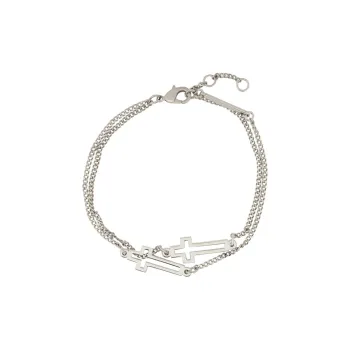 DSQUARED 2 Cross Charm Chain Linked Bracelet