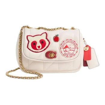 COACH Madison Nappa Leather Pillow Bag Crossbody Bag Shoulder Bag Medium Size Women's Brass & Chalk