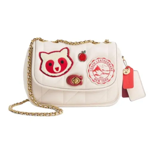 COACH Madison Nappa Leather Pillow Bag Crossbody Bag Shoulder Bag Medium Size Women's Brass & Chalk