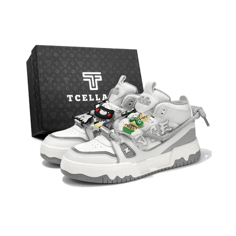 TCELLARS Warm Cushioning Wear-Resistant Lightweight Height Increasing High-Top Skateboard Shoes Unisex Exclusive Box-12
