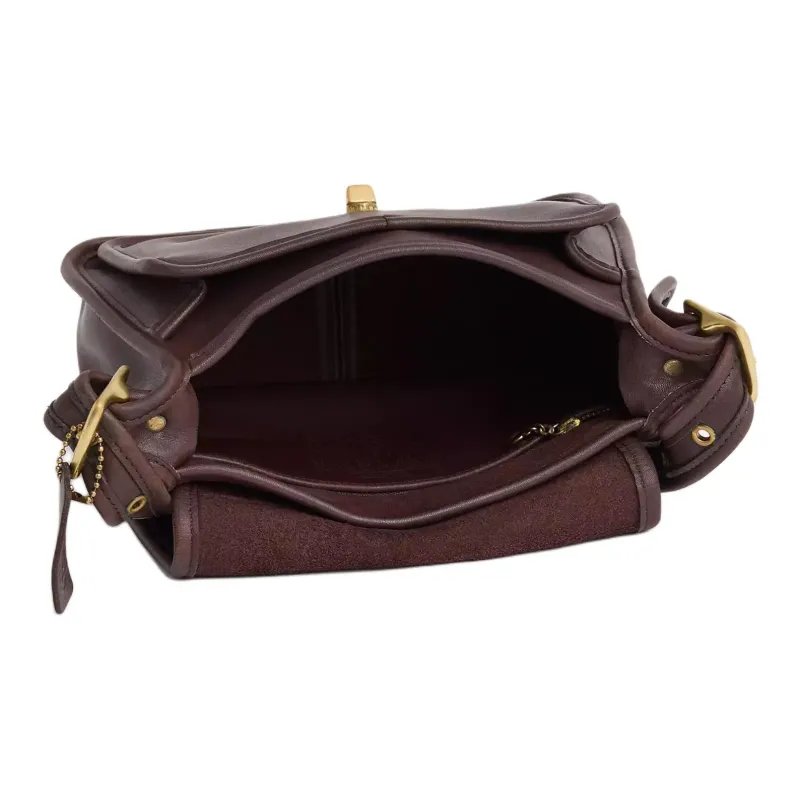 COACH VintageLegacy Glove Tanning Crossbody Bag Shoulder Bag Medium Size Women's Mahogany Brown-2