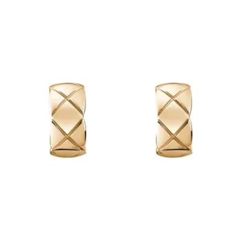 CHANEL 18K Gold Earrings Unisex