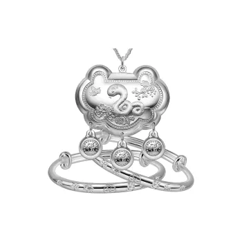YINDIEFANG 999 Fine Silver Bangles Kids'