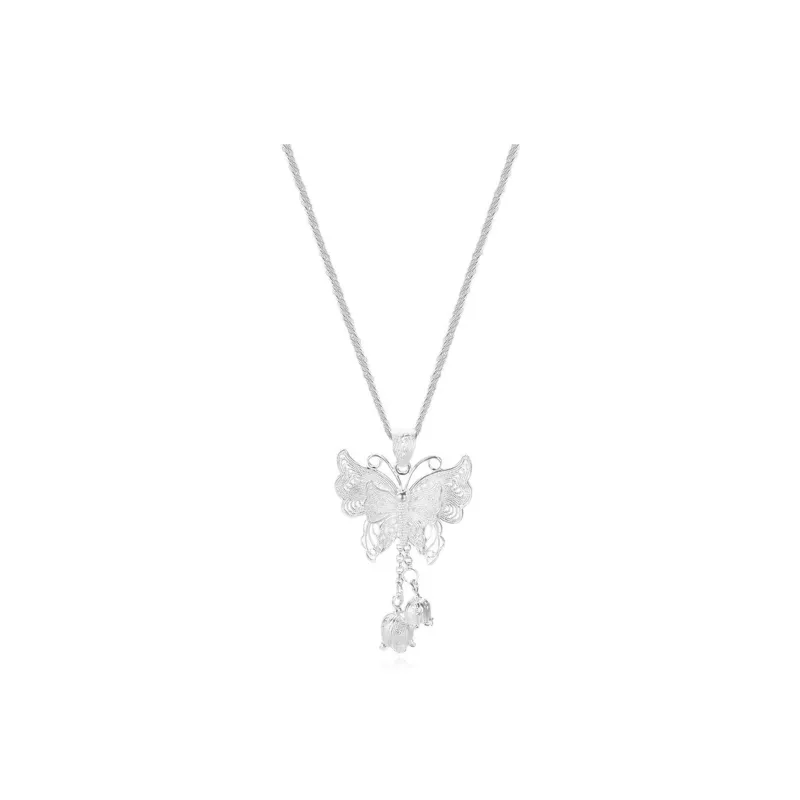 SINO GEM S999 Fine Silver Necklaces Women's-5