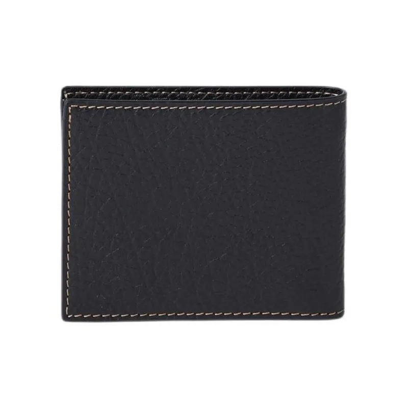 Brunello Cucinelli Grain Cow Leather Wallet Men's Black-1