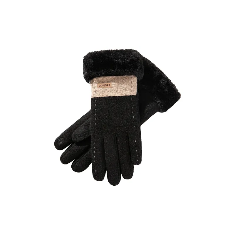 PALBAS Sheep Wool Knit Gloves Women's-0