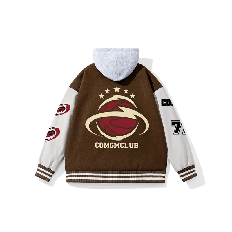 COMGM Baseball Jacket Unisex Black-3