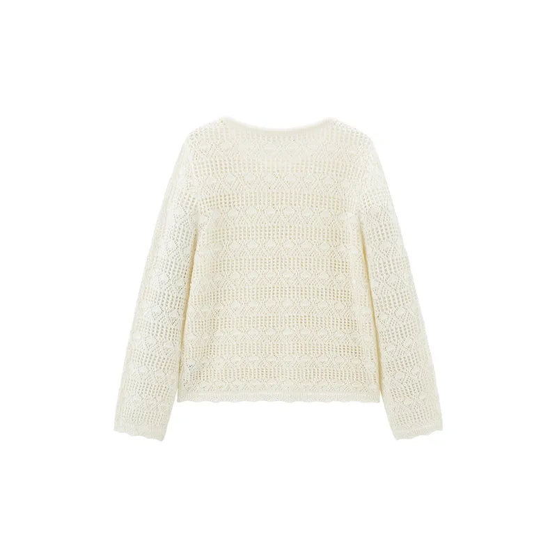 LEDIN Knitwear Women's Mist White-1
