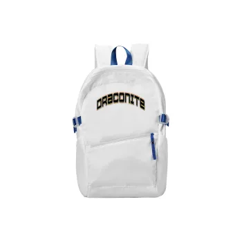 DRACONITE Polyester Students Backpack Laptop Bag Unisex White Blue