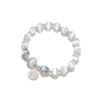 MIDNIGHT MOMENT Glass Cat Eye Bracelets Women's
