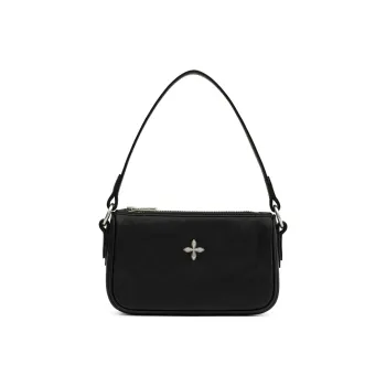 SMFK Cow Leather Handbag Small Size Women's Wilderness Black
