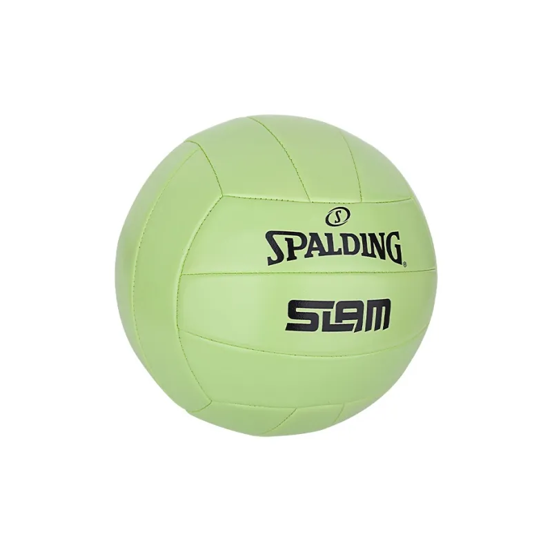 SPALDING Slam Series Machine Sewn PVC Leather Surface Size 5 Volleyball Unisex Green-1