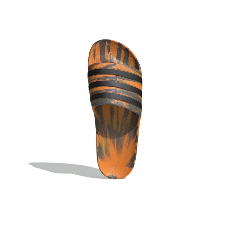Adidas Adilette Aqua Slides Charcoal Core Black Focus Orange-3