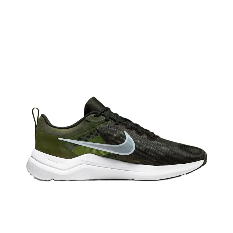 Nike Downshifter 12 Anti Slip Wear Resistant Low Top Running Shoes Men's Dark Green-1