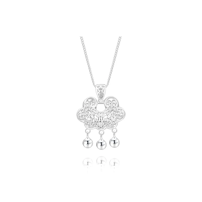 Central Fashion 999 Fine Silver Necklaces Women's-5