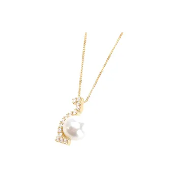 Ferragamo Pearl Detailed Long Necklace