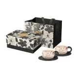 Chunshan Collection, Round Bead 2 Cup 2 Saucer, Gift Box Set