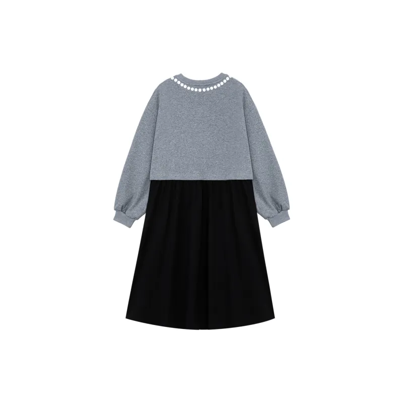 B.Duck Long Sleeved Dresses Women's Heather Gray-1