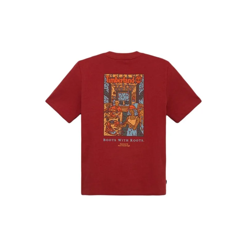 Timberland T Shirts Unisex Red-1