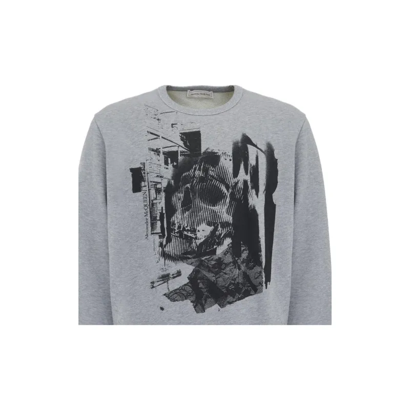 Alexander McQueen Sweatshirts Men Gray-4