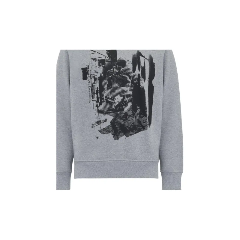 Alexander McQueen Sweatshirts Men Gray-5