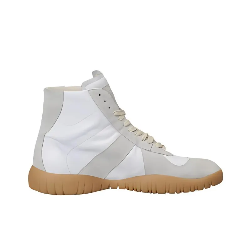 Maison Margiela Tabi High Top Casual Shoes Men's White-1