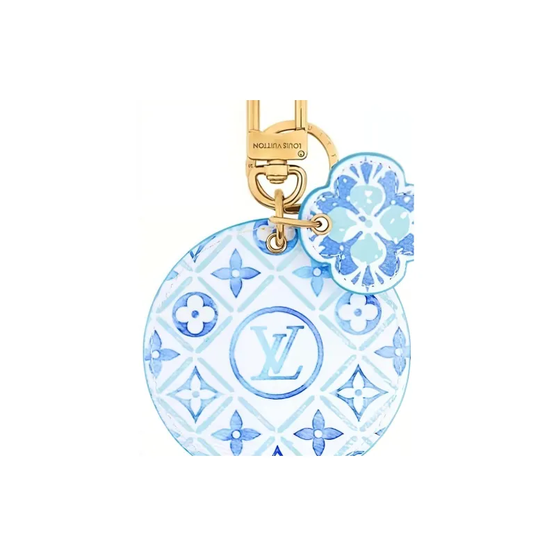 LOUIS VUITTON Leather Bag Accessory Women's Light Blue & Light Green-2
