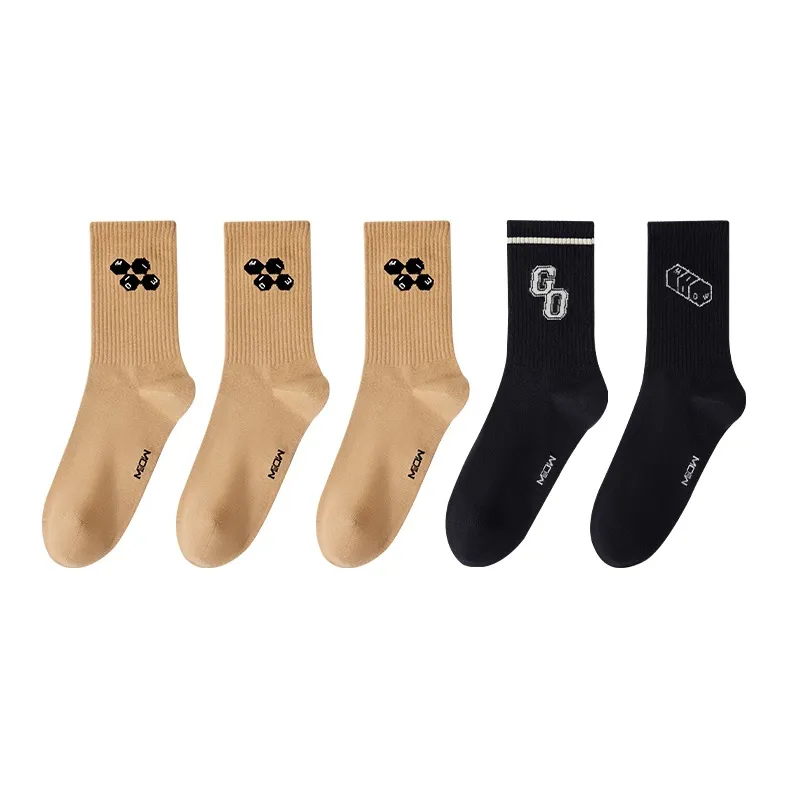 MIIOW Mid Calf Socks Unisex 5 Pack-12