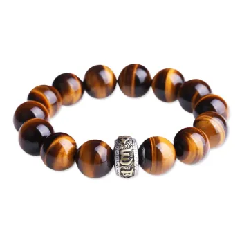 Yeon yun Jewelry Tiger's Eye Stone Bracelets Unisex