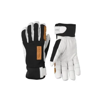 HESTRA Goatskin Polyester Gloves Unisex White