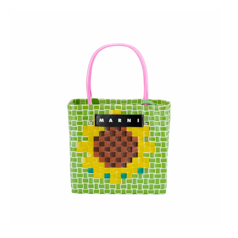 MARNI Plastic Tote Bag, Shopping Bag, Handbag Trumpets Women's Green-1